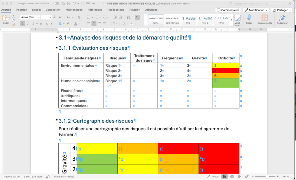 Dossier gestion des risques (GPME)